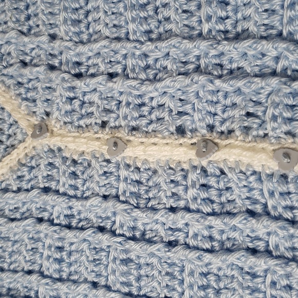 Hand Knit Sweater, Sz 6-12 Months - Picture 2 of 3